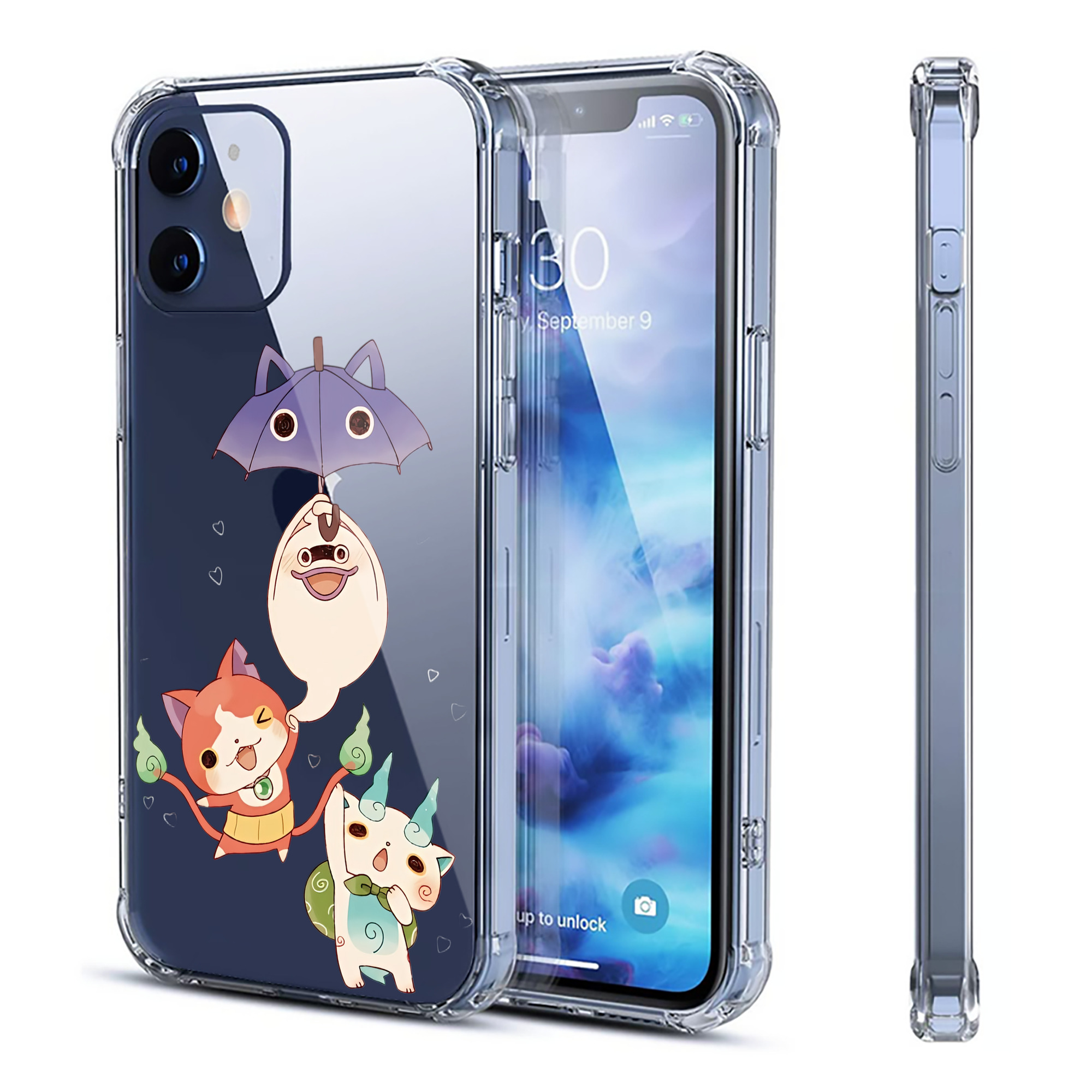 （画像用） 妖怪ウォッチ Yo-kai Watch 【iPhone 12シリーズ対応】透明スマホケース（クリアソフトケース）